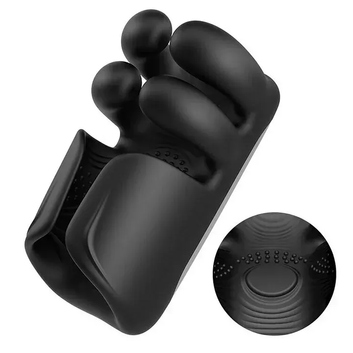 Titan - Automatic 10 Pulsating & Vibrating Intensities Finger Penis Massager for Glans