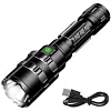 LED Flashlight 5 Modes Rechargeable Flashlight Waterproof Outdoor Portable Torch