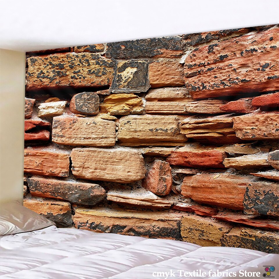 

Wall Tapestry - 3D Colored Stone Brick-150*130cm, 501 Original