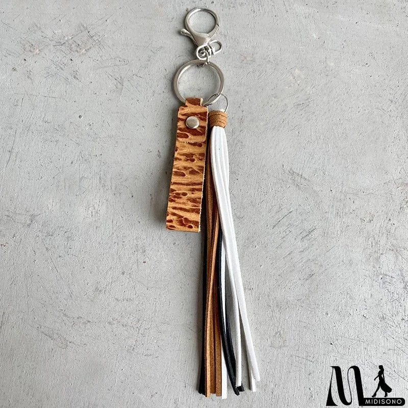 MidiSono - Genuine Leather Tassel Keychain