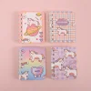 4PCS Cute Cartoon A7 Mini Portable Writing Paper Notebooks Diary Meeting Stationery Gift
