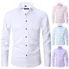 Men's Plus Size Elastic Non-iron Shirt