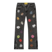 Godspeed Embroidered Jeans | Allover Logo Streetwear Denim