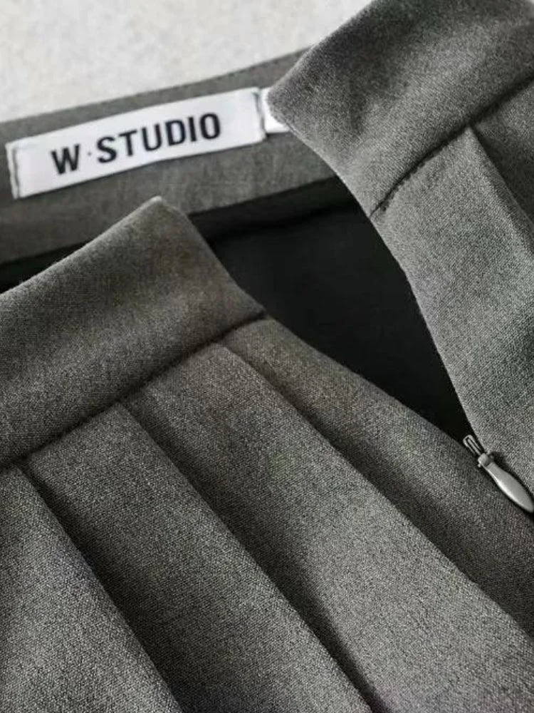 Brownm Mini School Skort