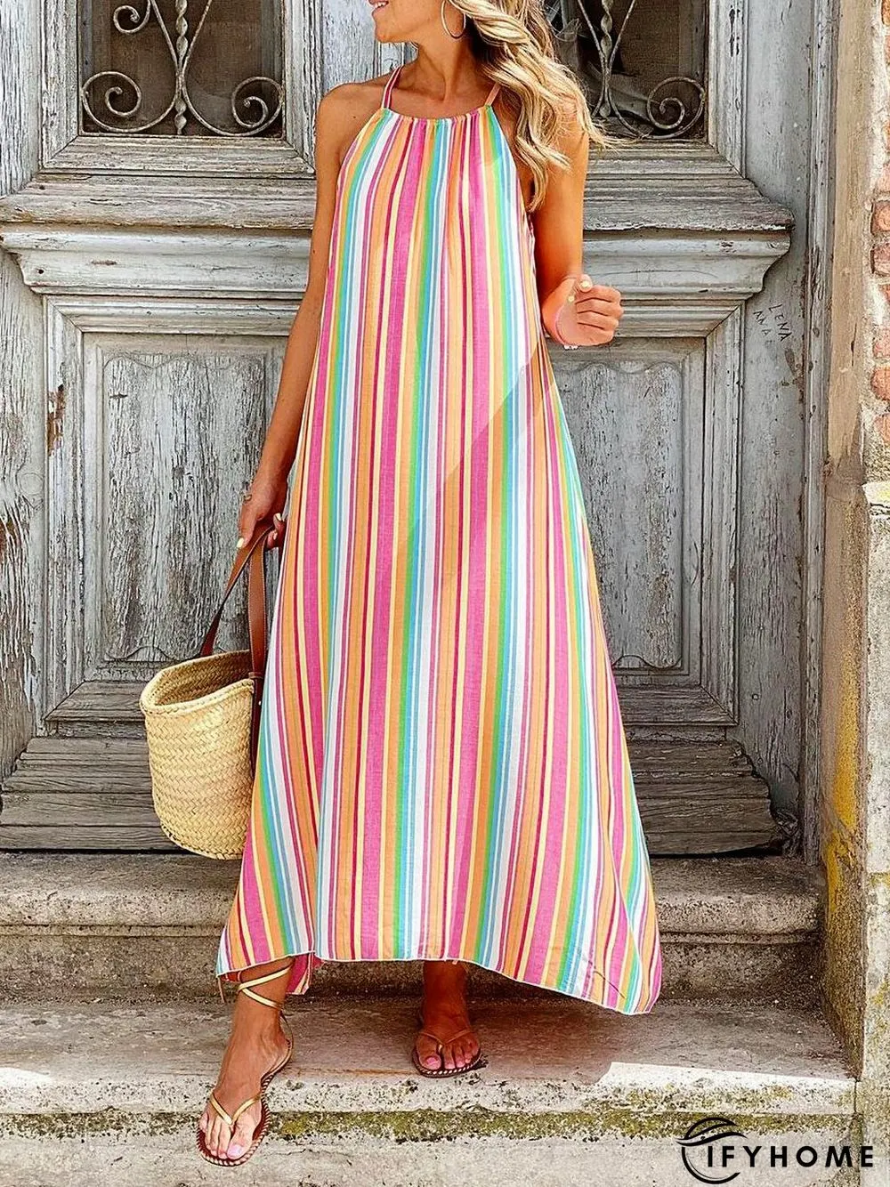 Halter Boho Weaving Dress | IFYHOME