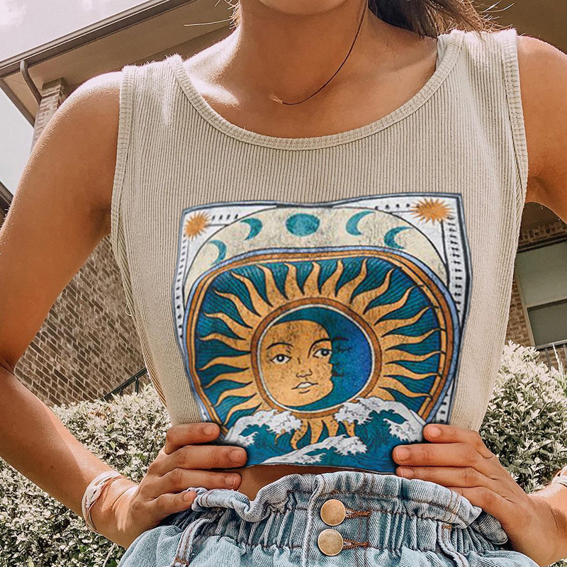 Vintage Sun Print Vest