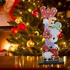 (US Only)2D Flat Christmas DIY Diamond Painting Tabletop Ornaments Kit for Home Office