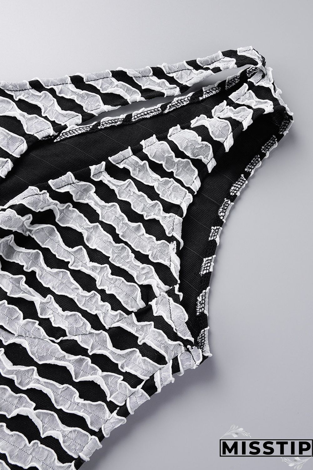 Earth Yellow Sexy Striped Patchwork Backless Oblique Collar Dresses