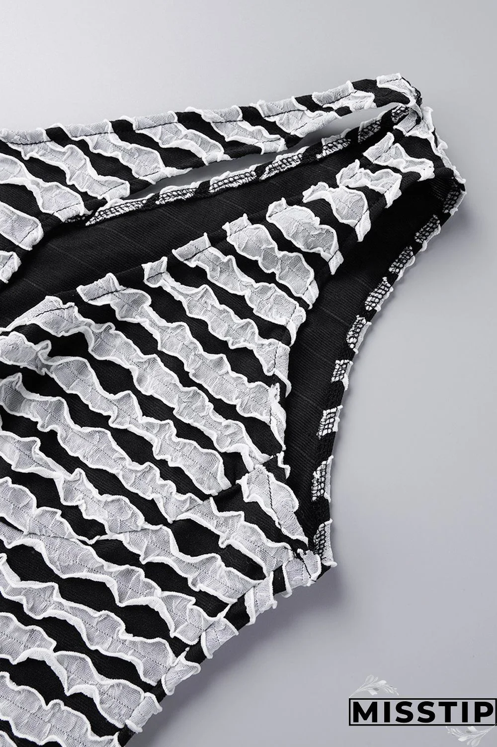 Earth Yellow Sexy Striped Patchwork Backless Oblique Collar Dresses