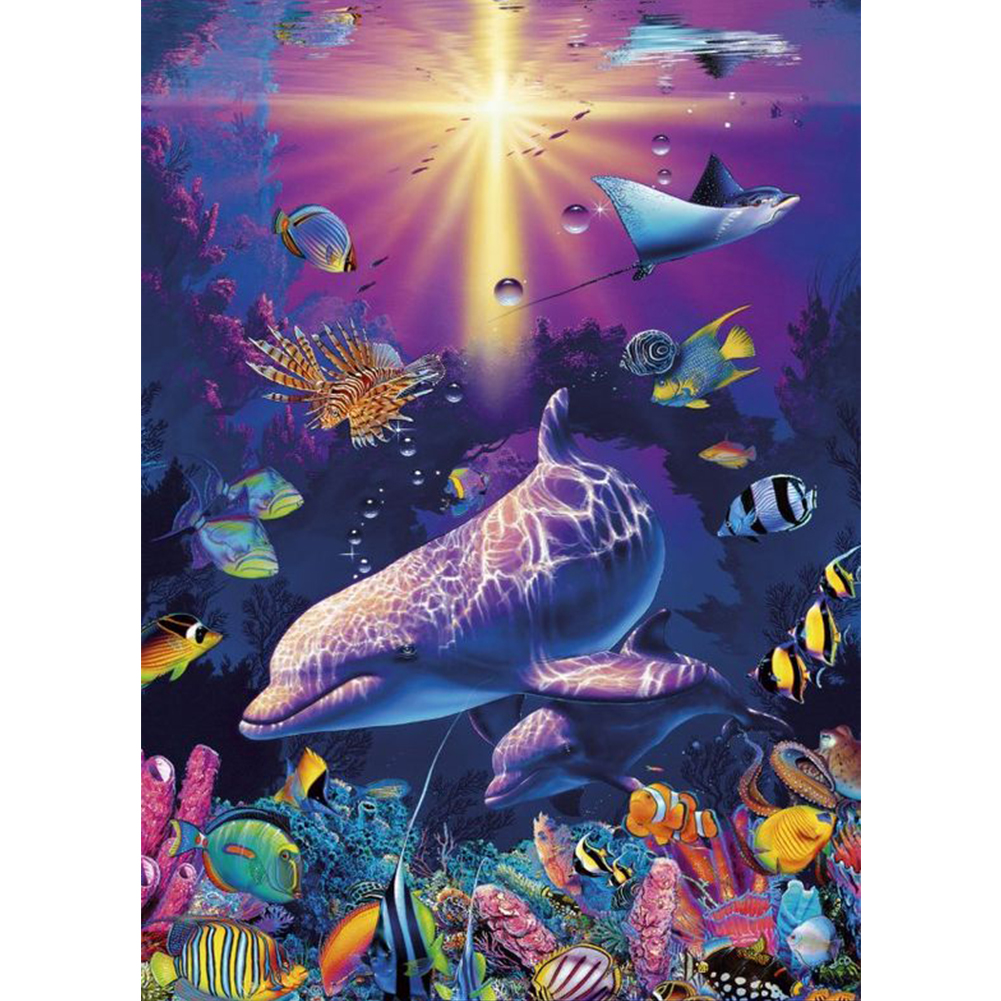 

Dolphin - Round Drill Diamond Painting - 40*50CM, 501 Original