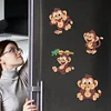 6Pcs Acryl lustiger Affe - 5d DIY Handwerk Aufkleber Magnet