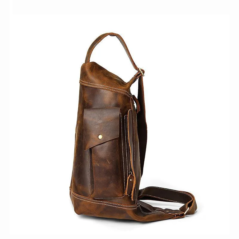 Classic Fashion Vintage Messenger Bag With Large Capacity For Men