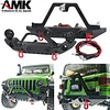 AMK Metal Stinger Front Rear Bumper with LED Light Set for 1/10 RC Crawler Axial SCX10 & SCX10 III TRX4 Redcat Gen8