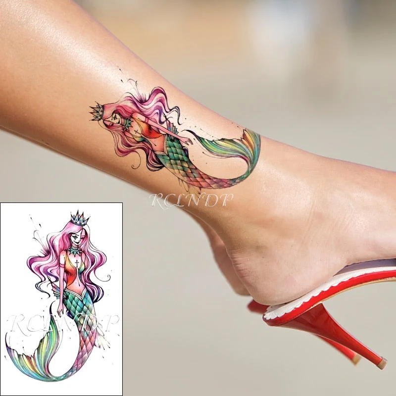 Waterproof Temporary Tattoo Sticker Cute Love Bird Leaf Crow Arabic Script Fake Tatto Flash Hand Arm Art Tatoo for Women Men