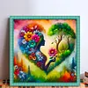 Four Seasons Loving Girl-11CT Stamped Cross Stitch 40*40cm/15.75*15.75in tapestrymarket