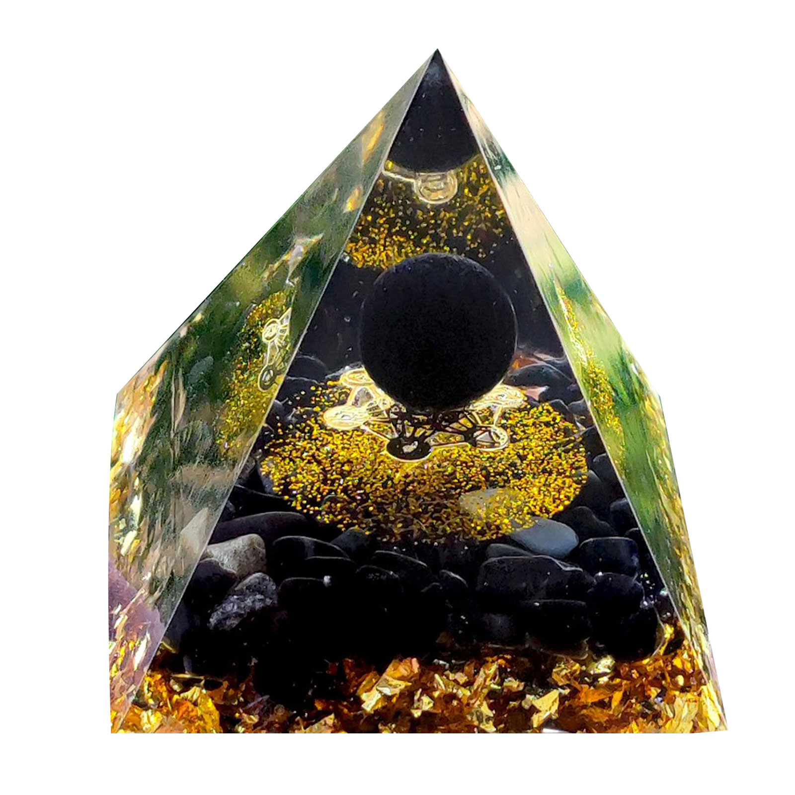 

6cm Natural Orgonite Pyramid Chakra, 501 Original
