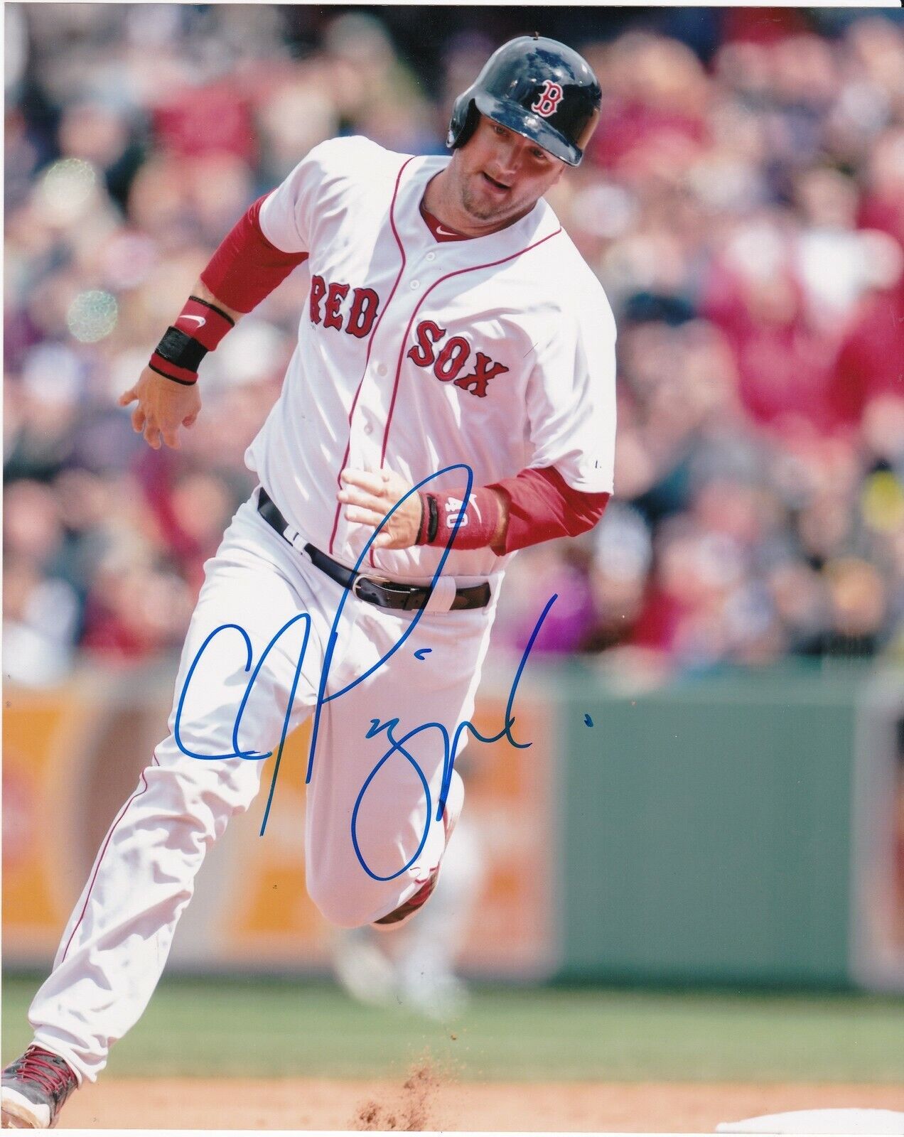 A.J. PIERZYNSKI BOSTON RED SOX ACTION SIGNED 8x10