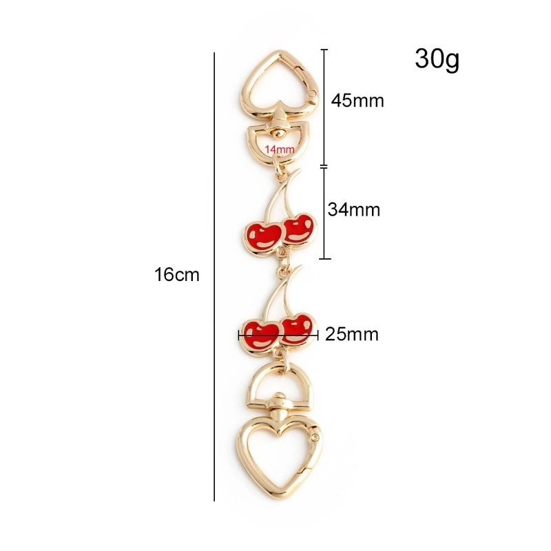 In Stock Cherry Color-free Extension Chain Cocoa Pool Shoulder Strap Old Flower Mini Women’s Bag Strawberry Decoration Replacement Chain