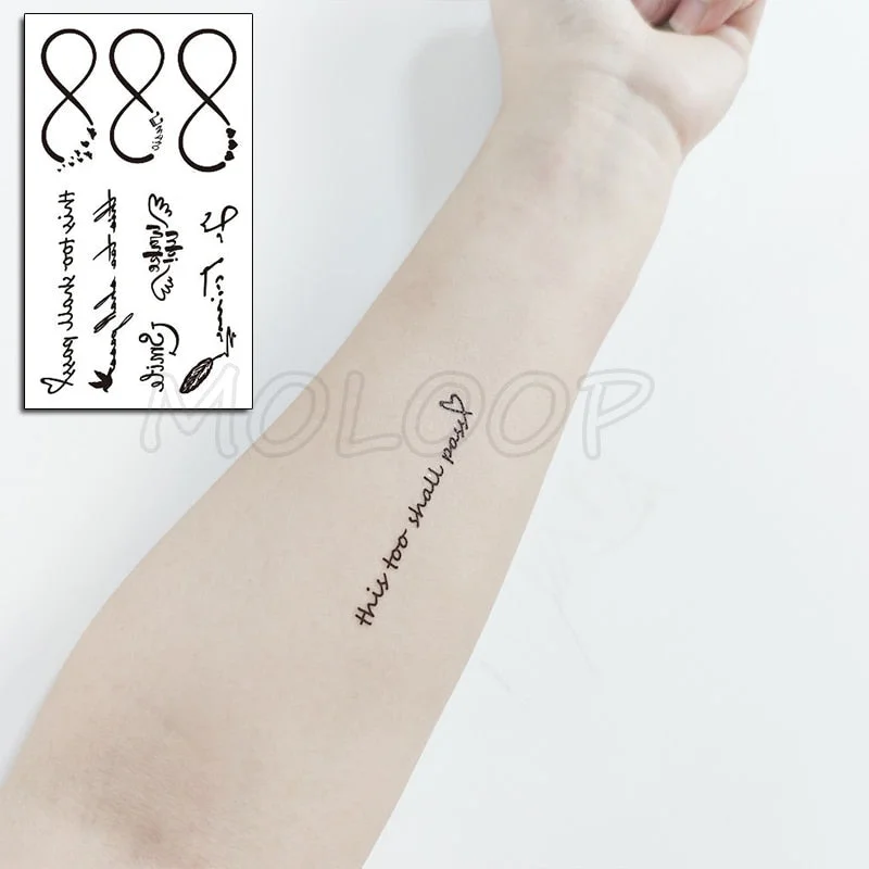 Tattoo Sticker Moon Sun Lunar Star Element Body Art Makeup Waterproof Temporary Women and Men Fake Tatoo