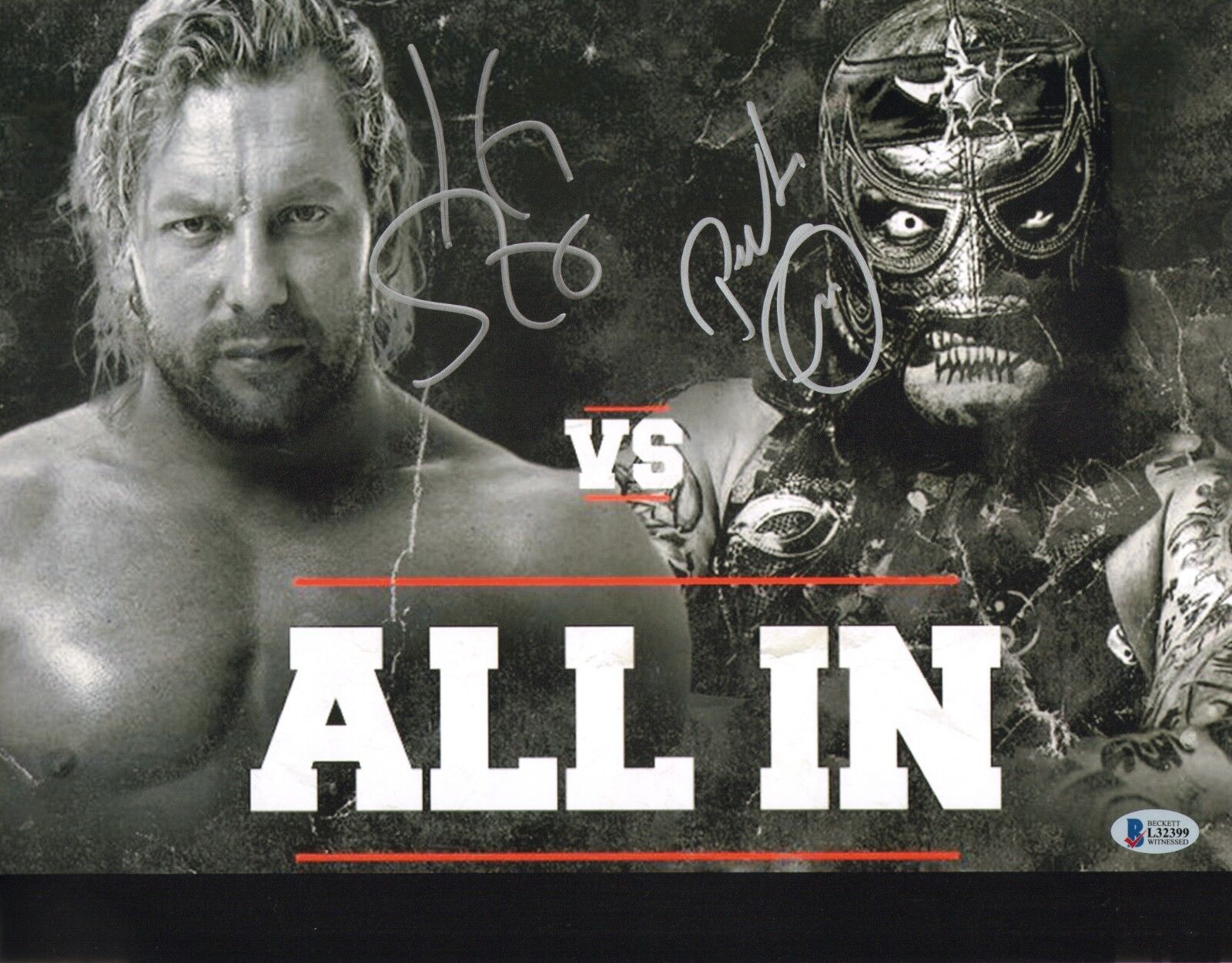 Pentagon Jr & Kenny Omega Signed 11x14 Photo Poster painting COA New Japan Pro Wrestling All In