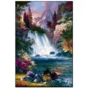 High mountains and flowing water | Full Round Diamond Painting Kits