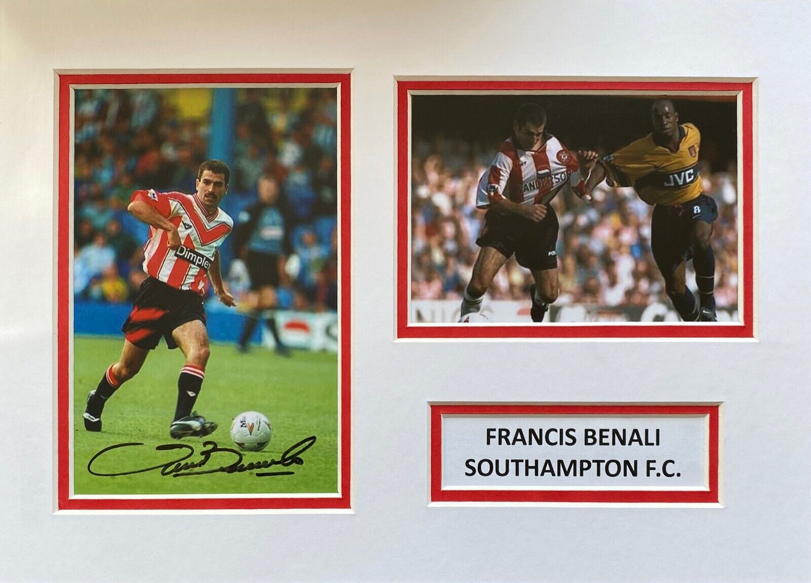 FRANCIS BENALI HAND SIGNED A4 Photo Poster painting MOUNT DISPLAY SOUTHAMPTON AUTOGRAPH 3