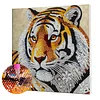 Framed Diamond Painting - Special Shaped - Tiger(25x25cm)
