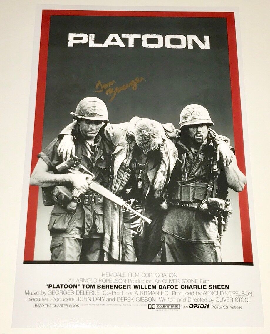 TOM BERENGER Hand Signed 11x17 PLATOON Photo Poster painting IN PERSON Autograph