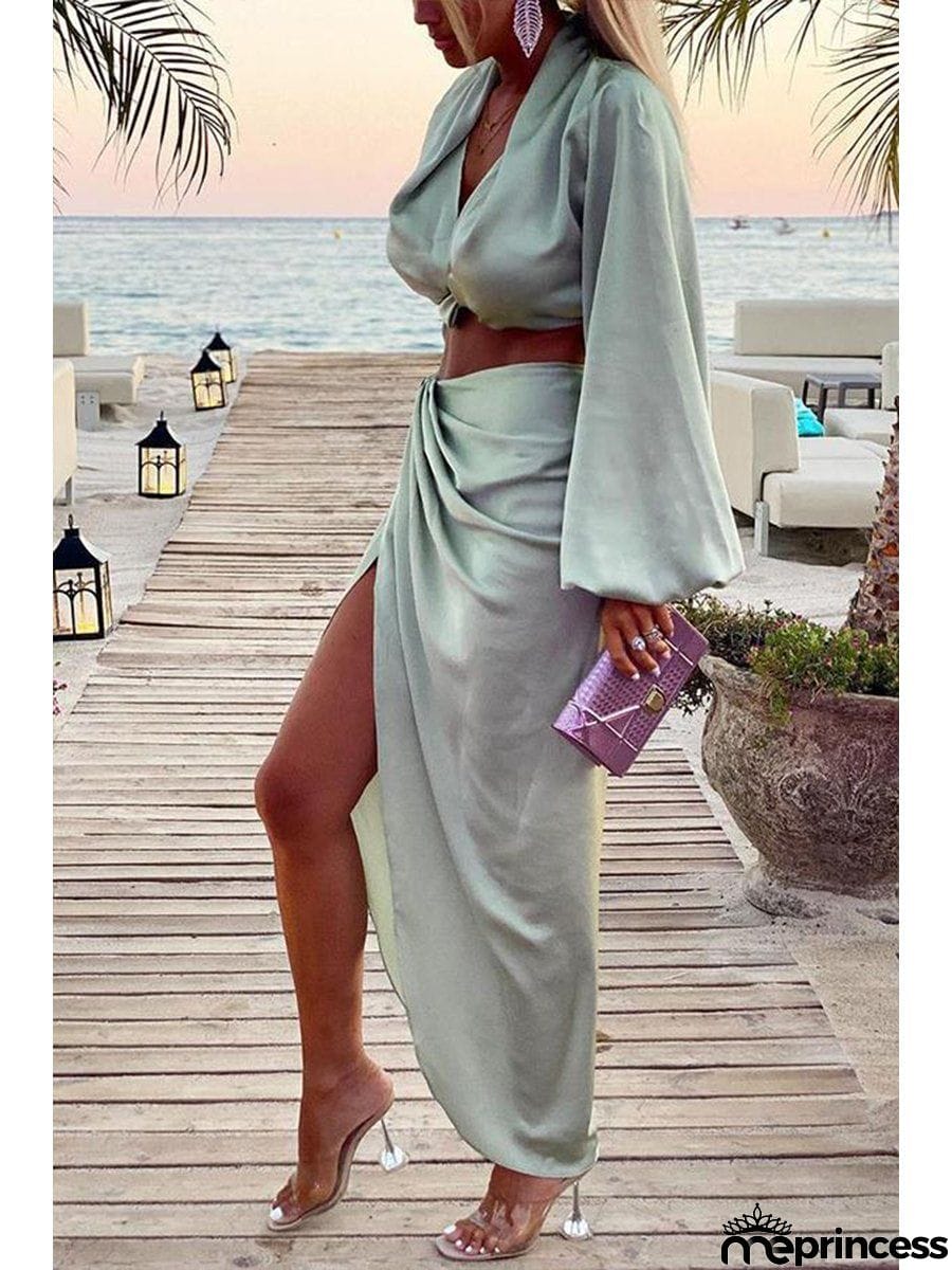 Design Sense Solid Color Suit