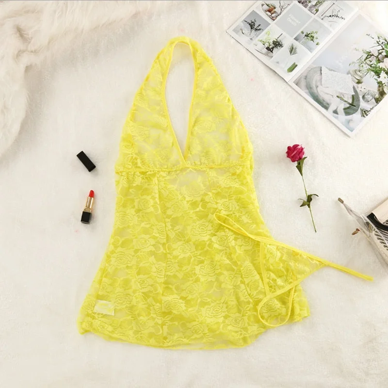 Women Sexy Underwear Sleepwear Porn Babydoll  Sexy Hot Erotic Mesh Lingerie Catsuit Nightwear Costumes Corsets Female Exotic