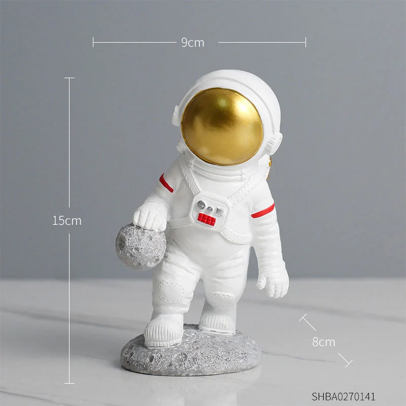 Astronaut Figurines Home Decoration For Living Room Fashion Spaceman Moon Sculpture Decorative Miniatures Cosmonaut Statues Gift