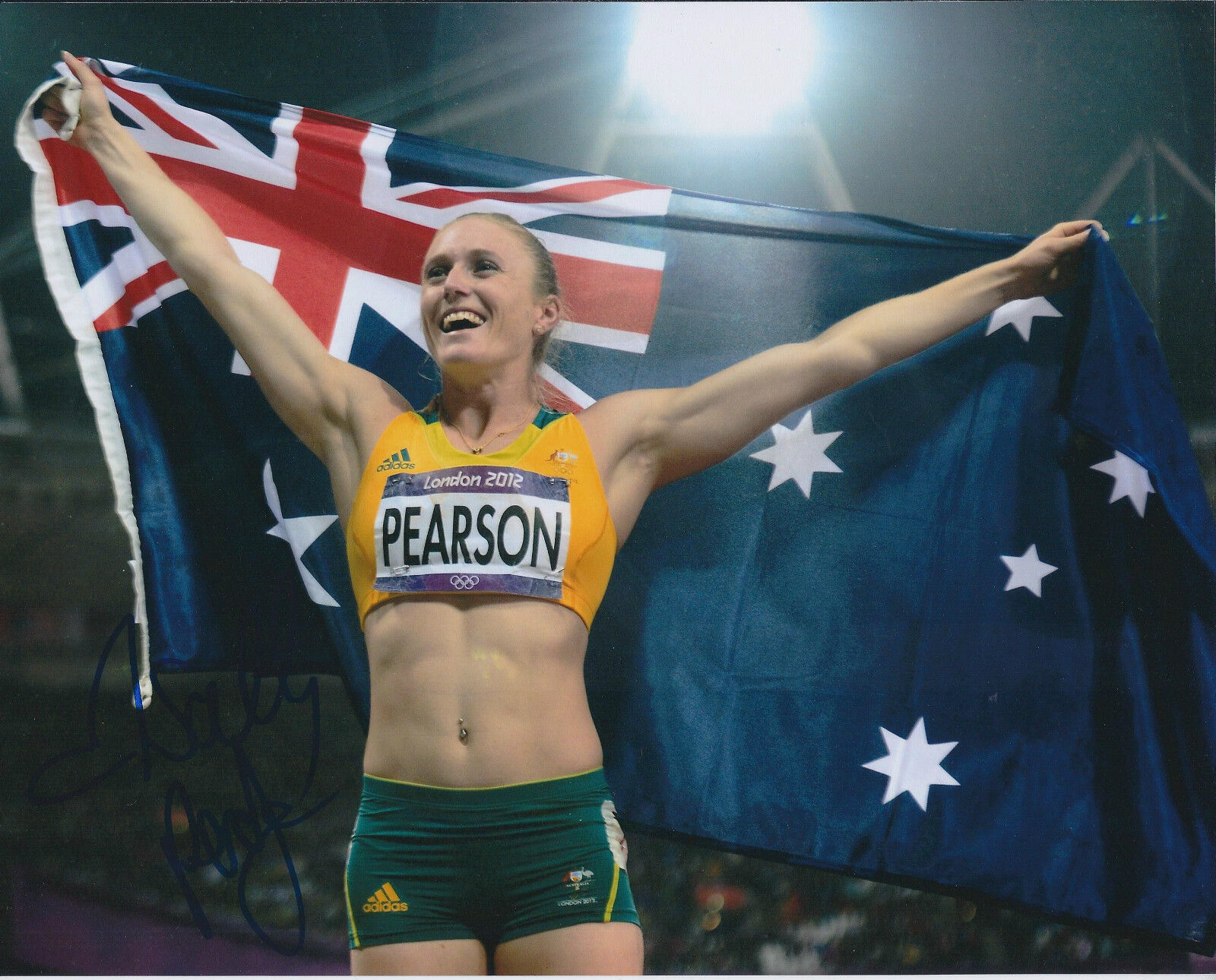 Sally PEARSON Autograph Signed 10x8 Photo Poster painting AFTAL COA Australian Athlete Gold RARE