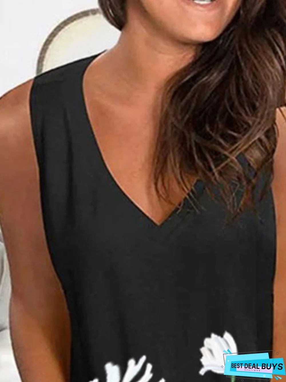 Black Shift Floral Knitted Holiday Tunic Tank & Cami