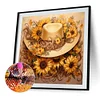 Diamond Painting-Square AB Drill Sunflower And Hat(45*45CM)