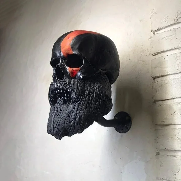 🔥BUY2- FREE SHIPPING🔥-Motorcycle Skull Helmet Holder with Beard