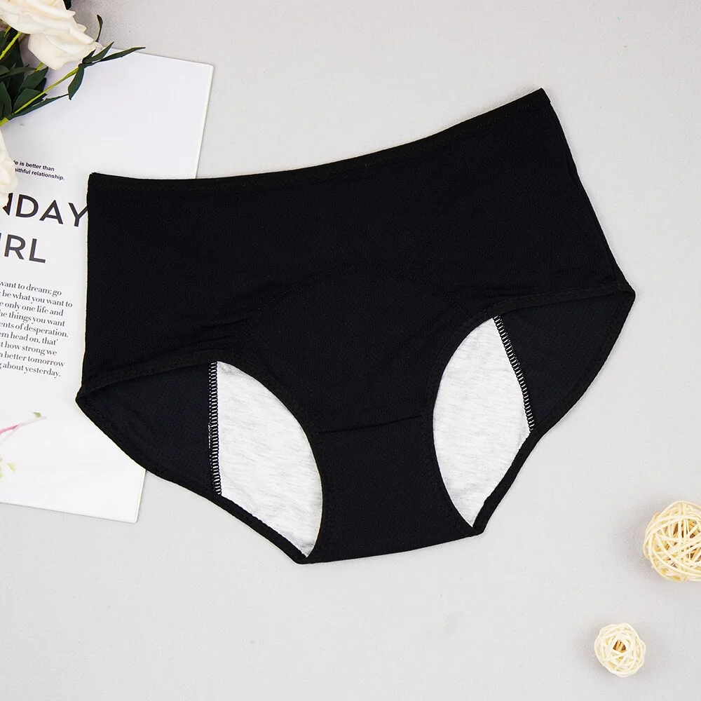 Billionm Menstrual Period Panties Women Cotton Leak Proof Incontinence Briefs High Waist Female Mesh Underwear Plus Size L-6XL Dropship