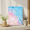 (15x20cm)DIY Pearl Painting Seaside Shells Framed Handmade Pearl Material Art Kit Living Room Decor