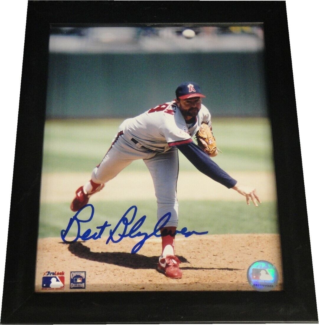 Bert Blyleven Signed Autographed 8X10 Photo Poster painting in Basic Black Frame Angels Scratch