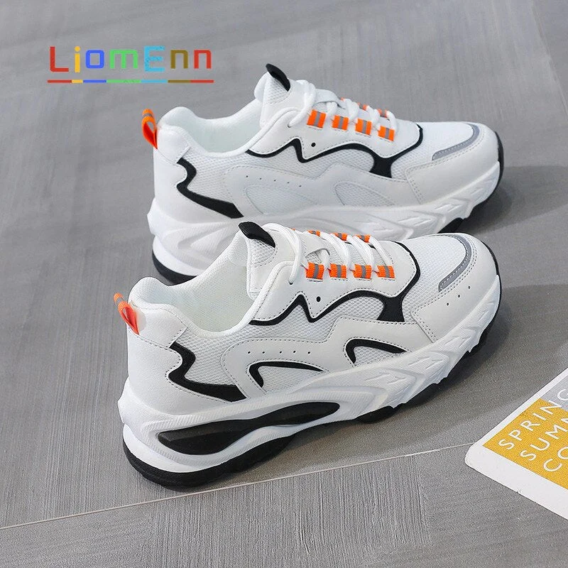 White Platform Sneakers Woman Vulcanize Sport Shoes 2021 New Light Green Blue Chunky Sneaker dames Tenis basket zapatillas mujer