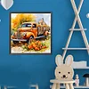 (40*40cm)Autumn Pumpkin Car - Full Round Drill Diamond Painting