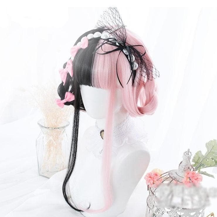 Pink&Black Lolita Cosplay Wig SP14909