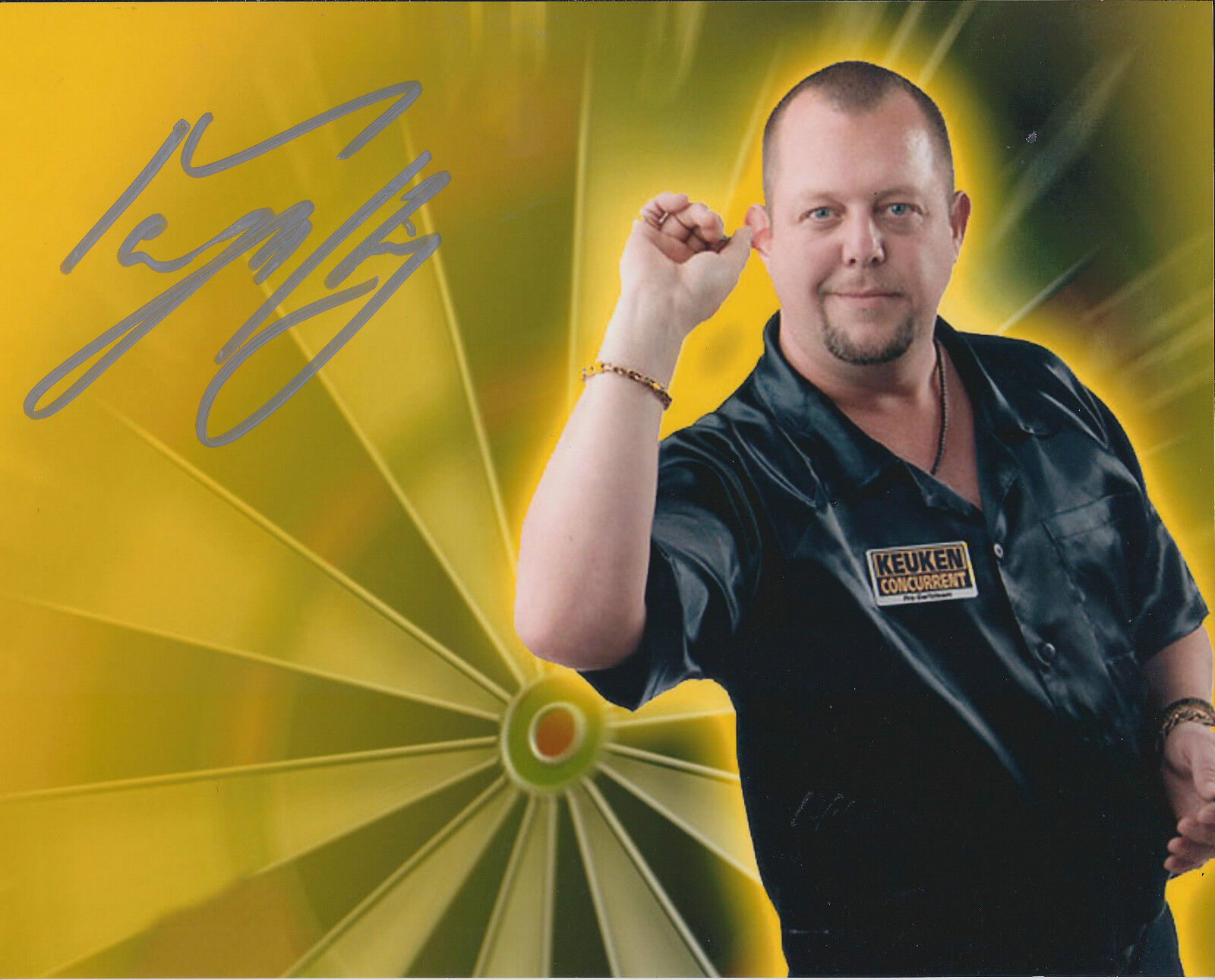 Mervyn KING Signed 10x8 Autograph Photo Poster painting AFTAL COA Darts World Masters WINNER