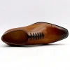 Customized men broque shoes genuine leather