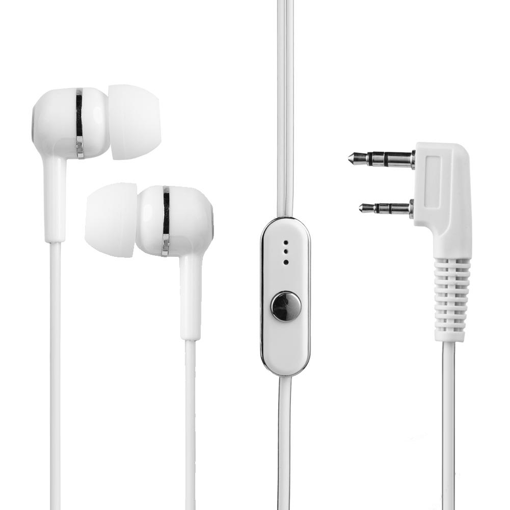 

2Pin Dual Earphone Earpiece Mic PTT for BAOFENG KENWOOD Radio Walkie Talkie, 501 Original