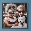 Petit petit mignon avec des kits de peinture en diamant partiel fa&ccedil;on fa&ccedil;on westie en forme sp&eacute;ciale de 5d bricolage pour adultes d&eacute;butants d&eacute;coration int&eacute;rieure peintures de diamants art gemme 30*30m
