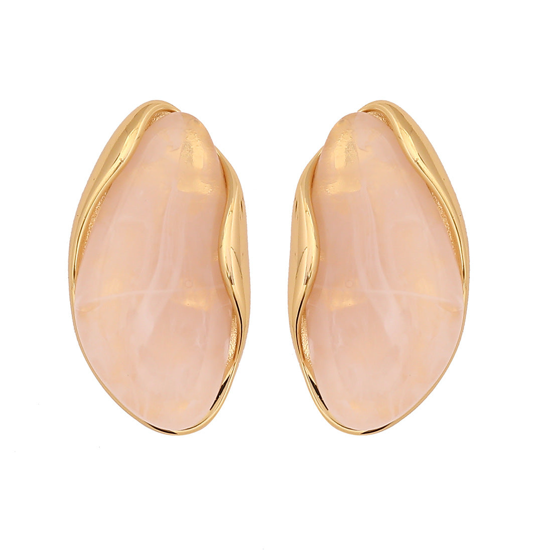 Maillard Coffee Color Geometric Earrings Retro Niche Earrings Simple Earrings For Women E600