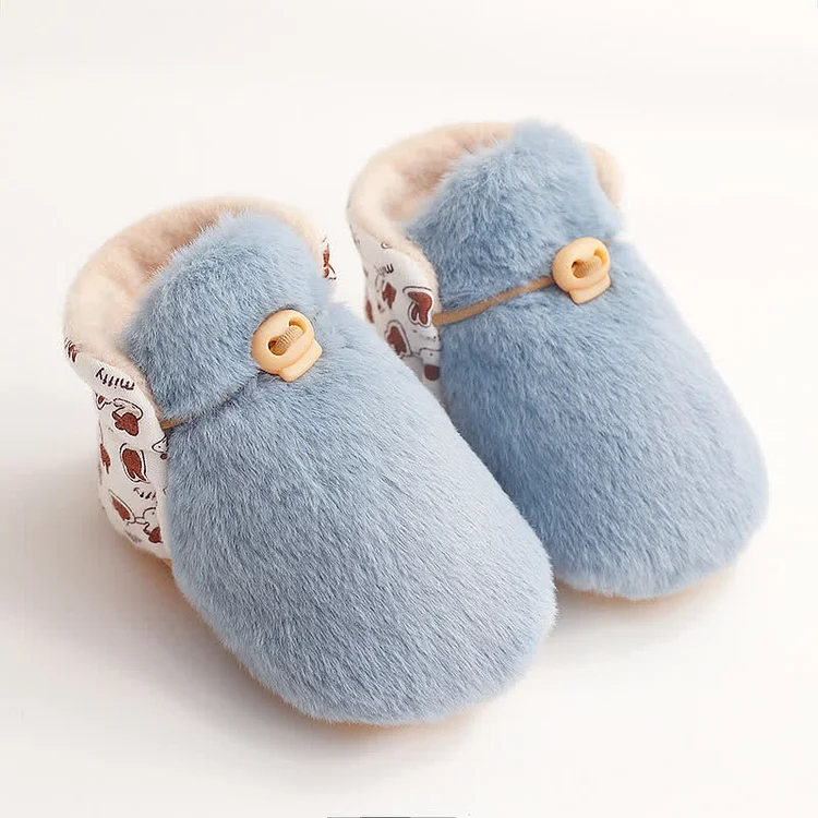 Baby Splicing Fleece Lined Crib Shoes