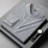  Gioiacombo&trade; Camicia a maniche lunghe a righe casual da uomo