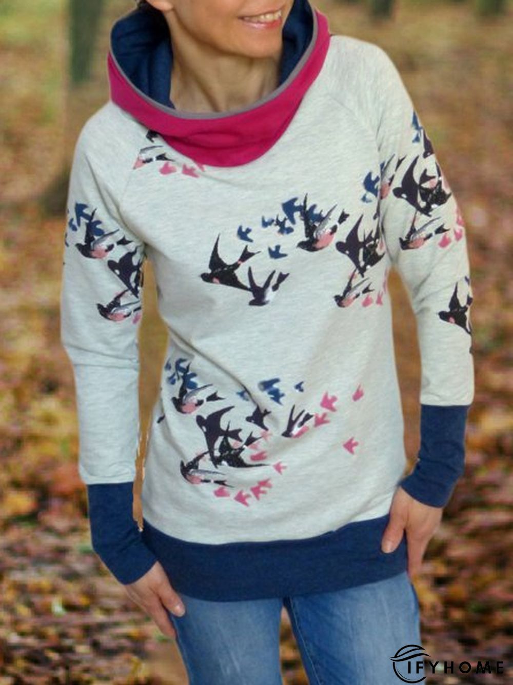 Fit Cotton-Blend Casual Cowl Neck Causal Top | IFYHOME