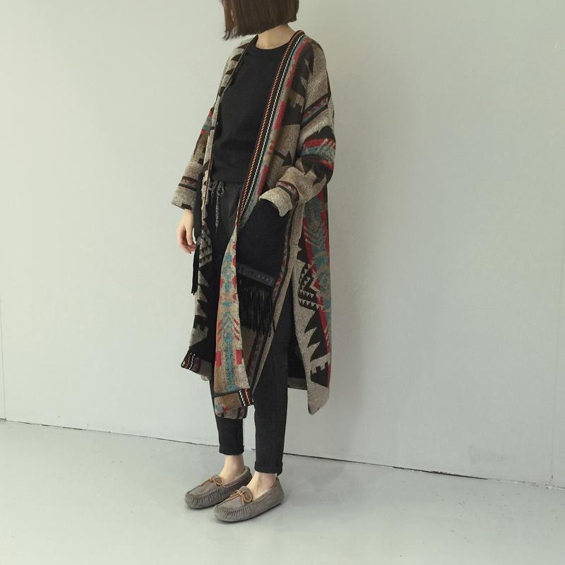 Women Ethnic Style  Split Coat With Pockets